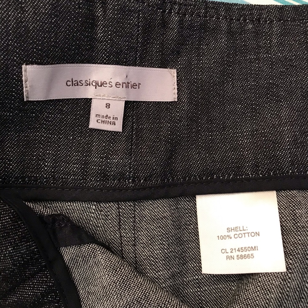 Classiques Entier Classic Denim Pencil Skirt Size 8 Blue Office Career Cotton - Picture 8 of 8